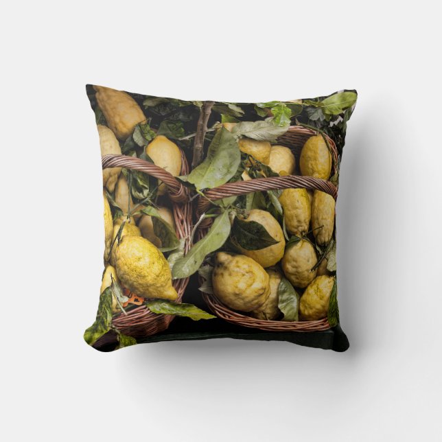 Coussin Panier de citron d'Amalfi (Recto)