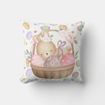 Panier de Pâques mignon de lapin