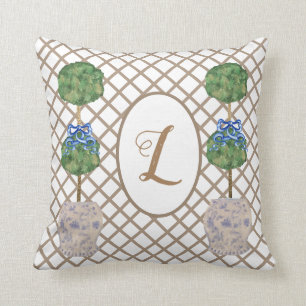 Coussin Panier de tomates à jarres à gingembre vert Chin