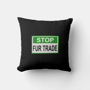 Coussin Panneau commercial Stop Fur vert