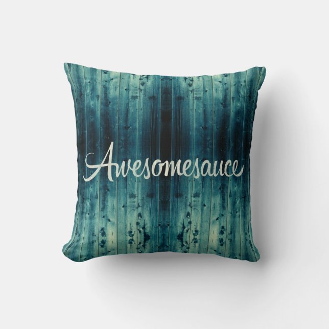 Coussin Panneau en bois Awesomesauce (Recto)