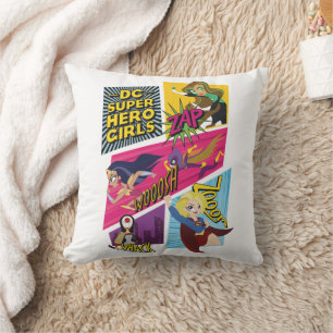 Coussin Panneaux d'action pour filles Super Hero DC