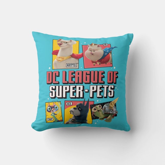 Coussin Panneaux de caractères DC League of Super-Pets (Recto)