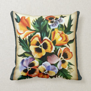 Coussin Panneaux multicolores exotiques