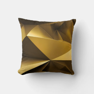 Coussin Panorama Abstrait en cristal d'or 3D