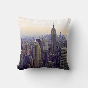 Coussin panorama de NYC Empire State Bldg, WTC 4