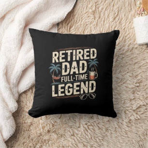 Coussin Papa à la retraite - Pilote à temps plein de légen