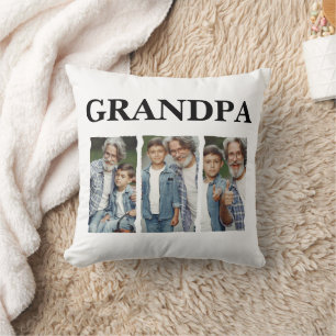 Coussin Papá Collage de Photos Personnalisé