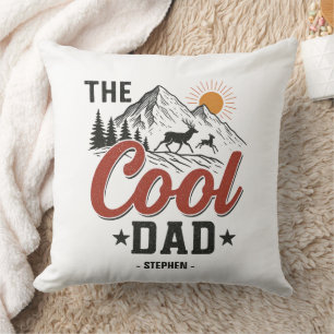 Coussin Papa Cool - Rustic Mountain et Deer Design