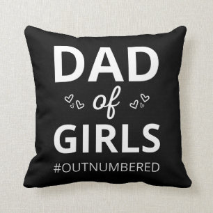 Coussin Papa Des Filles Je Suis #Surpassé En Nombre