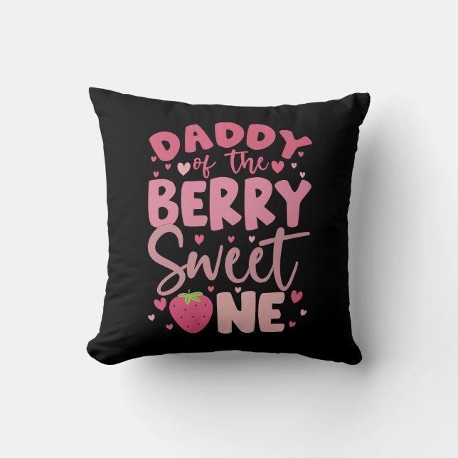 Coussin Papa Du Berry Sweet One Strawberry Anniversaire (Recto)
