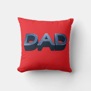 Coussin Papa en acier bleu