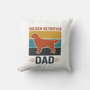 Coussin Papa Golden Retriever Conception Vector pour amate