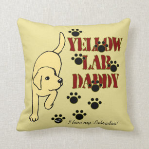 Coussin Papa jaune de Labrador