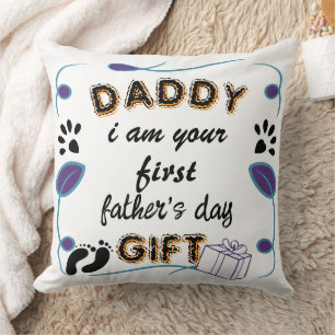 Coussin Papa, je suis votre premier père gardien de cadeau