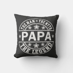 Coussin Papa L'Homme Le Mythe La Légende Fête des Pères
