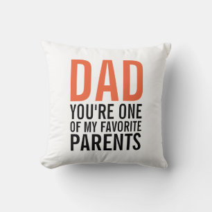 Coussin Papa Mon Parent Favori Fête des pères Jeter Oreill