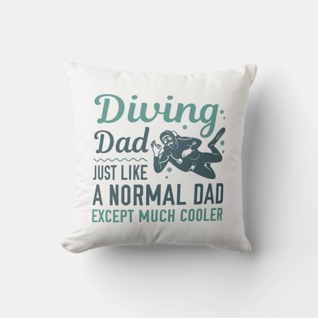 Coussin Papa plongeur (Recto)