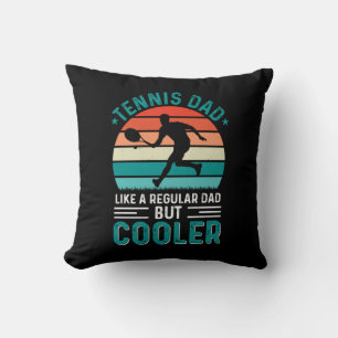 Coussin Papa Tennis Coucher de Soleil Rétro