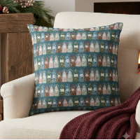 Papier d'emballage Arbres Décorés Oiseaux d'Hiver