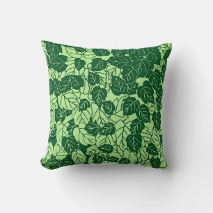 Coussin Papier japonais, émeraude et vert citron