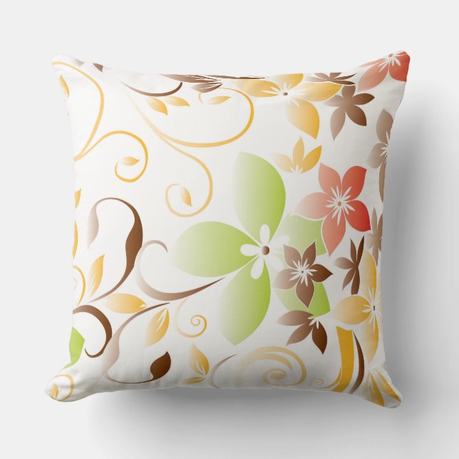 Coussin Papier mural à fleurs 5 (Recto)