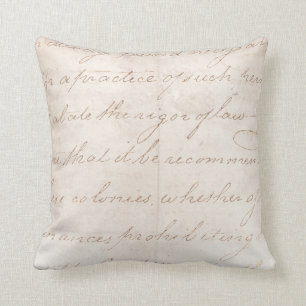 Coussin Papier parcheminé colonial de manuscrit des texte