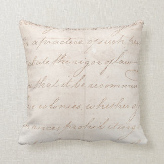 Coussin Papier parcheminé colonial de manuscrit des textes