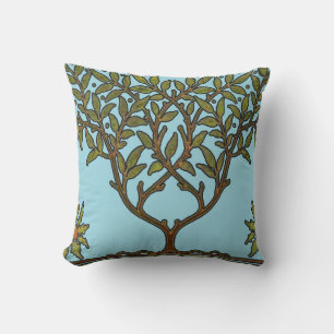 Coussin Papier peint frise d'arbre de William Morris
