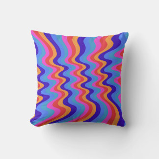 Coussin Papier peint Hippie Trippy Retro des années 1960