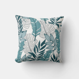 Coussin Papier peint Vintage Plante tropical.