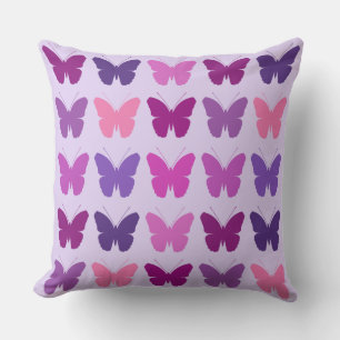 Coussin Papillon 5x5 Motif rose mauve mauve Lilac