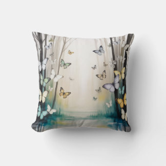Coussin Papillon Aquarelle 