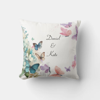 Coussin Papillon aquarelle