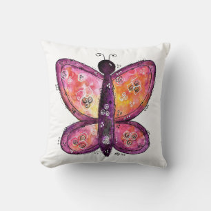Coussin Papillon blanc
