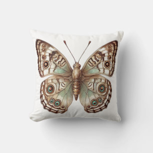 Coussin Papillon Botanique Nature Inspiré Art