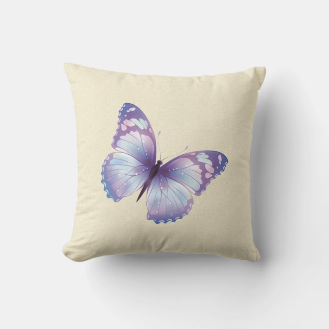 Coussin Papillon de lavande (Recto)