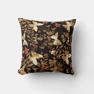 Coussin Papillon doré