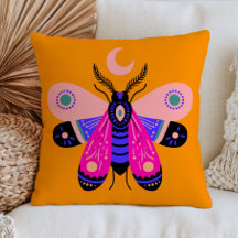 Papillon Élégant avec Croissant de Lune Jaune Vibr