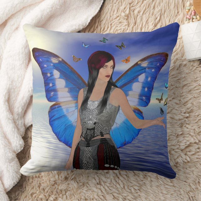 Coussin Papillon femme Jeter l'oreiller (Couverture)