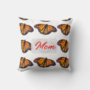 Coussin Papillon Monarque Personnel pour Maman