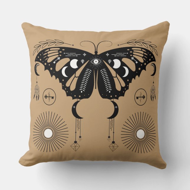 Coussin papillon mystique personnalisé (Recto)
