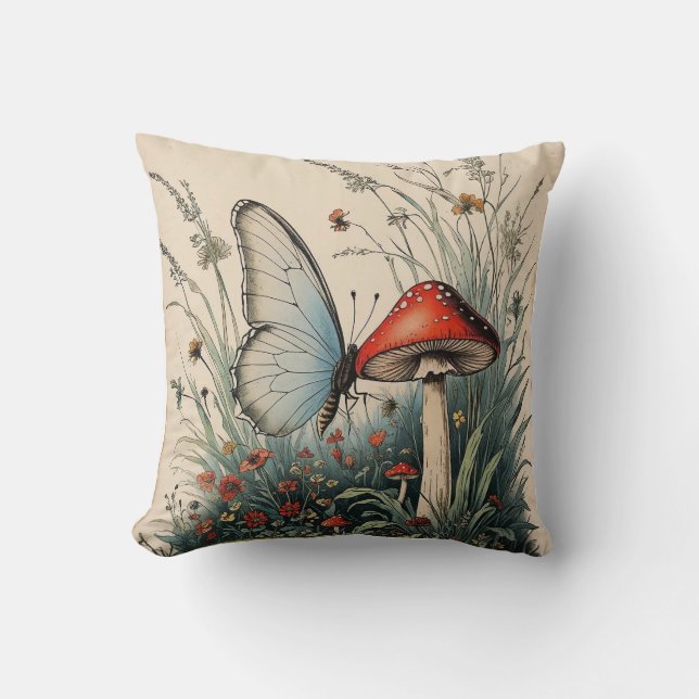 Coussin Papillon sous la floraison (Recto)