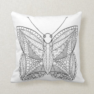 Coussin Papillon tropical inspiré de conception