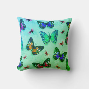 Coussin Papillon vert teint Cravate à imprimer Jeu d'oreil