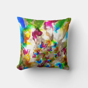 Coussin Papillons Abstraits MoJo américain