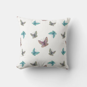 Coussin Papillons aquarelle fantaisie
