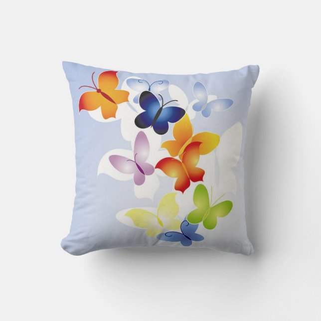 Coussin Papillons colorés (Recto)