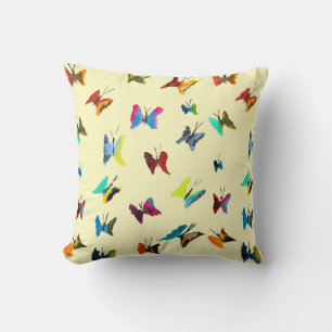 Coussin Papillons couleur aquarelle