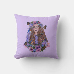 Coussin Papillons de printemps de déesse de Persephone par